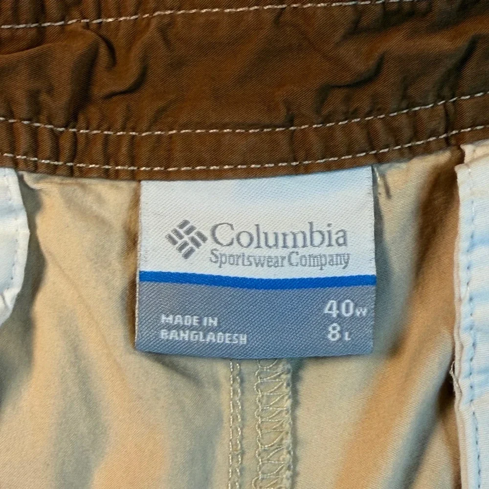 Columbia‎ Shorts Mens 40W Beige Chino Casual Outdoor Cotton Flat Front